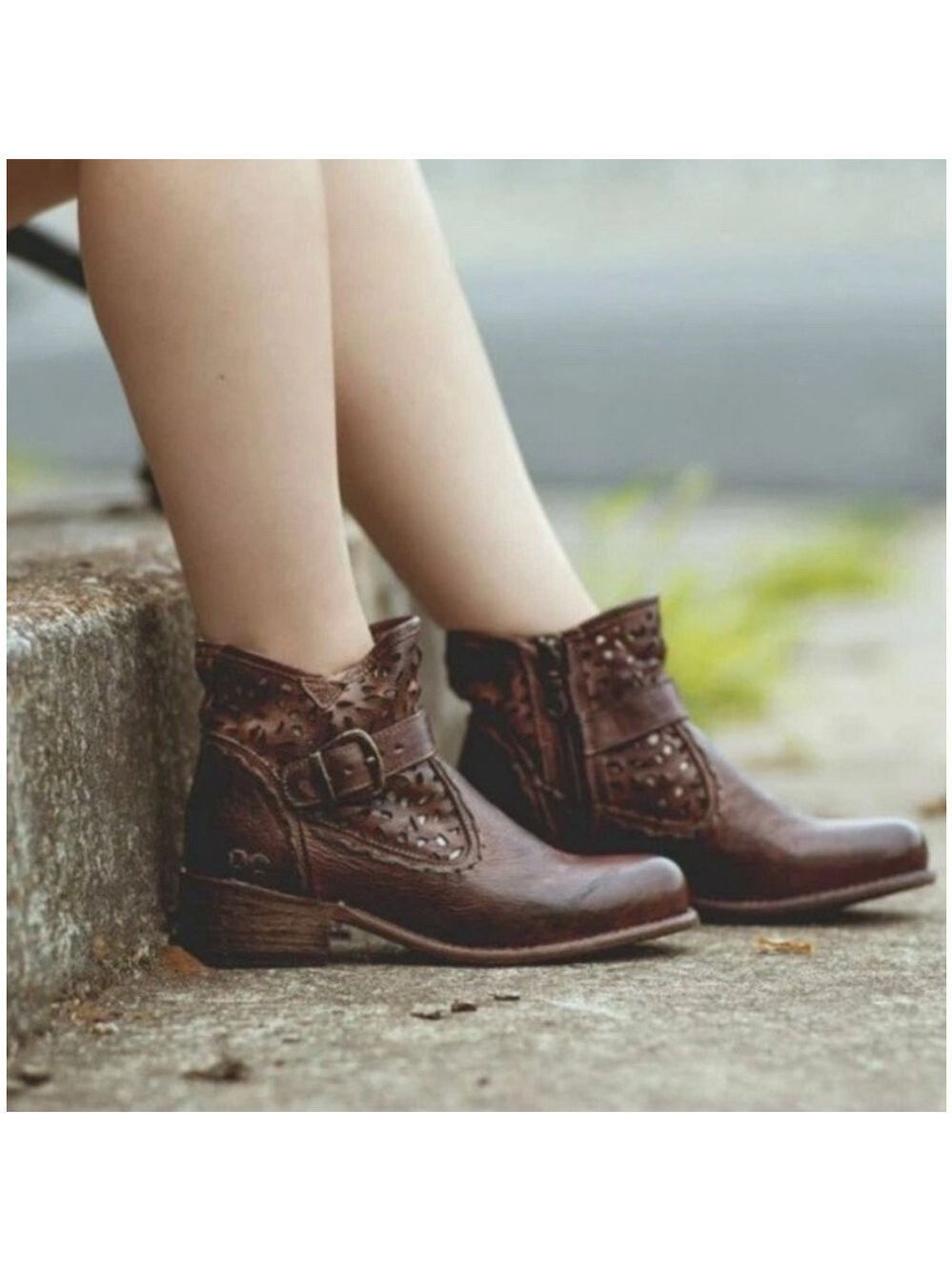 BED STU $255 TEAK DIP DYE HEATHER LEATHER BOOTS SZ 11 - Picture 3 of 16